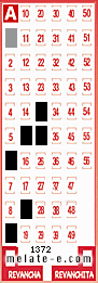 Volante ganador del sorteo 1372 de Melate