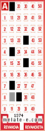 Volante ganador del sorteo 1374 de Melate