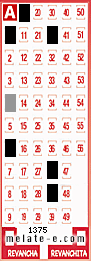 Volante ganador del sorteo 1375 de Melate