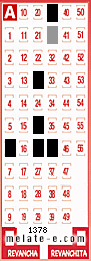 Volante ganador del sorteo 1378 de Melate
