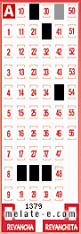 Volante ganador del sorteo 1379 de Melate