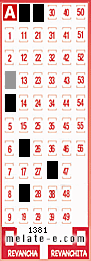 Volante ganador del sorteo 1381 de Melate