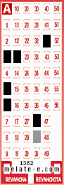 Volante ganador del sorteo 1382 de Melate