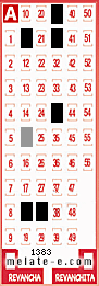 Volante ganador del sorteo 1383 de Melate