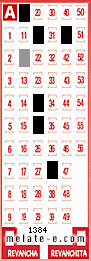 Volante ganador del sorteo 1384 de Melate