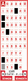 Volante ganador del sorteo 1385 de Melate