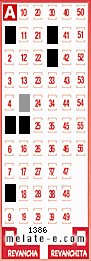 Volante ganador del sorteo 1386 de Melate