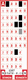 Volante ganador del sorteo 1387 de Melate