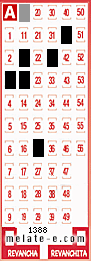 Volante ganador del sorteo 1388 de Melate