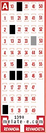 Volante ganador del sorteo 1390 de Melate