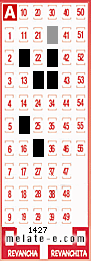 Volante ganador del sorteo 1427 de Melate