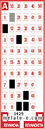 Volante ganador del sorteo 1429 de Melate