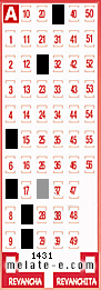 Volante ganador del sorteo 1431 de Melate