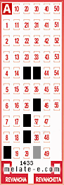 Volante ganador del sorteo 1433 de Melate