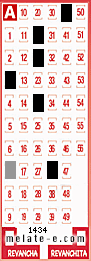 Volante ganador del sorteo 1434 de Melate