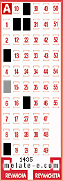 Volante ganador del sorteo 1435 de Melate