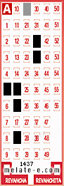 Volante ganador del sorteo 1437 de Melate