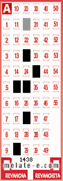 Volante ganador del sorteo 1438 de Melate