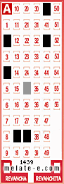 Volante ganador del sorteo 1439 de Melate