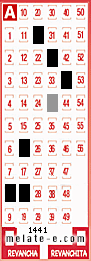 Volante ganador del sorteo 1441 de Melate