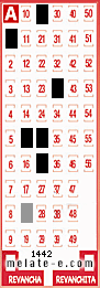 Volante ganador del sorteo 1442 de Melate