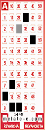 Volante ganador del sorteo 1445 de Melate