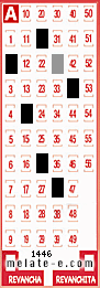 Volante ganador del sorteo 1446 de Melate