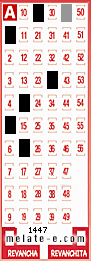 Volante ganador del sorteo 1447 de Melate