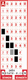 Volante ganador del sorteo 1450 de Melate