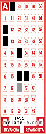 Volante ganador del sorteo 1451 de Melate