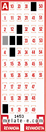 Volante ganador del sorteo 1453 de Melate