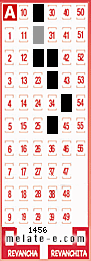 Volante ganador del sorteo 1456 de Melate