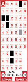 Volante ganador del sorteo 1458 de Melate