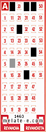 Volante ganador del sorteo 1463 de Melate