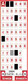 Volante ganador del sorteo 1464 de Melate