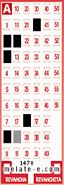Volante ganador del sorteo 1470 de Melate
