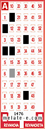 Volante ganador del sorteo 1476 de Melate