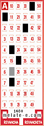 Volante ganador del sorteo 1480 de Melate