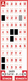 Volante ganador del sorteo 1489 de Melate