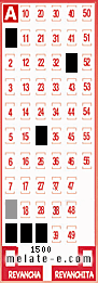 Volante ganador del sorteo 1500 de Melate