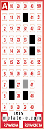 Volante ganador del sorteo 1519 de Melate