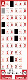Volante ganador del sorteo 1521 de Melate