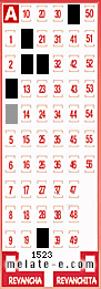 Volante ganador del sorteo 1523 de Melate
