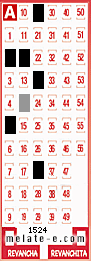 Volante ganador del sorteo 1524 de Melate