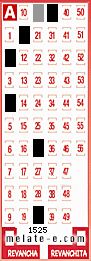 Volante ganador del sorteo 1525 de Melate
