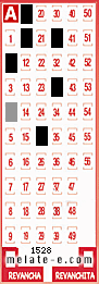 Volante ganador del sorteo 1528 de Melate
