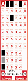 Volante ganador del sorteo 1533 de Melate