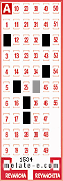 Volante ganador del sorteo 1534 de Melate