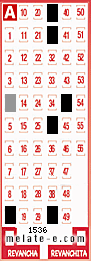 Volante ganador del sorteo 1536 de Melate