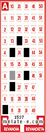 Volante ganador del sorteo 1537 de Melate